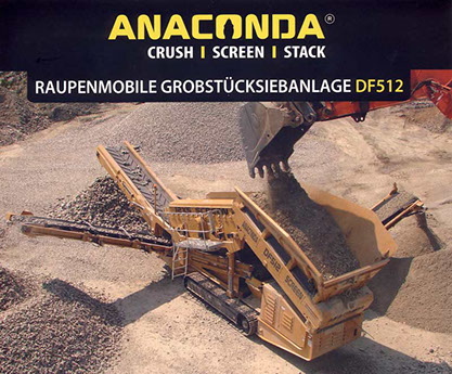 Anaconda DF512 Raupenmobile Grobstücksiebanlage
